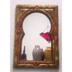 Bouchra Orange Camelbone & Wood Mirror  By Treasures Of 