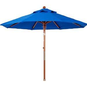  Outdoor Patio Blue Round Pulley Patio Umbrella   939 