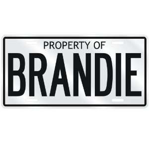  NEW  PROPERTY OF BRANDIE  LICENSE PLATE SIGN NAME