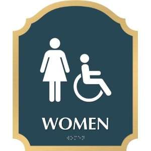  Women w/F/ISA Symbols Sign, 7.875 x 9.5