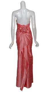 PHOEBE COUTURE Blush Dupioni Silk Gown Dress 12 NEW  
