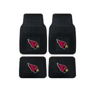   Front and Rear All Weather Floor Mats   Arizona Cardinals Automotive