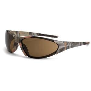 Crossfire 18146 Core Brown Camo Frame Safety Sunglasses with HD Brown 