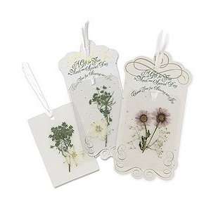  Book Mark With Natural Pressed Flowers   White Flowers (6 