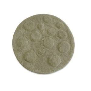 Bamboo Viscose Bubble Round Bath Mat in Taupe
