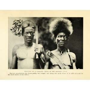  1925 Print Warriors Cannibal Tribe Congo Colongy Fashion 