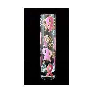   Pink Design   Hand Painted   Bud Vase   7.5 inches tall Electronics