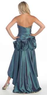 This Stunning and elegant strapless high low gown could be wear for a 