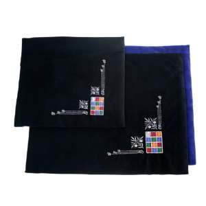  28x35cm Light Blue Velvet Tallit Bag Set with Hoshen and 