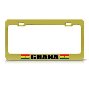  Ghana Gold Country Metal license plate frame Tag Holder 