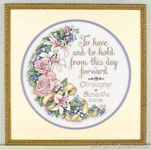 To Have and To Hold Wedding Record Counted Cross Stitch  