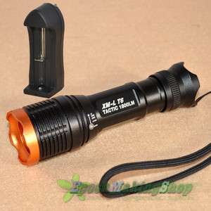   KC 01 Focusable CREE XM L T6 TACTIC 1800LM LED Flashlight +Charger