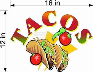 VINYL GRAPHIC DECAL FOR TACOS CONCESSION TRAILERS FOOD  
