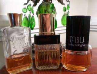 Classic Perfume TABU Cologne SHALIMAR Guerlain EDT WHITE SHOULDERS 