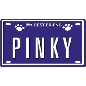  PINKY Dog Name Plate for Dog House. Over 400 Names 