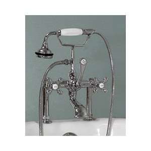   British Telephone Faucet with Handshower with Metal Cross Handles