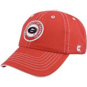  Georgia Bulldogs Red Broadside Adjustable Hat Sports 