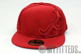 Boston Red Sox Red Red Big B New Era Fitted Cap  