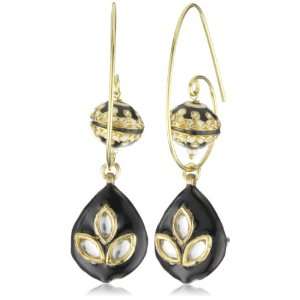  Taara Mughal Collection Black Meena Earrings Jewelry