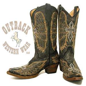 Corral Teen Cross & Wing Boots A1029  
