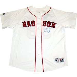 Curt Schilling Red Sox Replica Home Jersey w/ Red Name Stitching on 