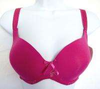 Fuchsia Silver Embroidery Bra 36DDD 38DDD 40DDD 42DDD  