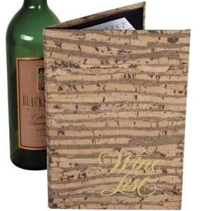  Two Panel   Wine List   Menu Cover   Book Style   Cork 