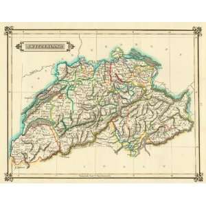    Lizars 1831 Antique Map of Switzerland   $249