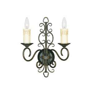 World Imports 5062 63 Sheffield Collection 2 Light Wall Sconce, French 