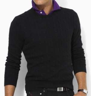    Polo Ralph Lauren Mens Cashmere Cable Knit Sweater Clothing