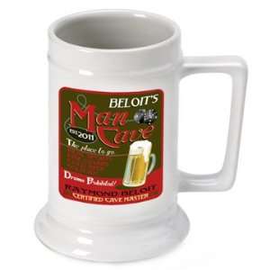   Favors Personalized 16 oz. Man Cave Beer Stein