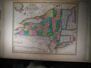 1829 Burr Map of the State of New York and surrounding  