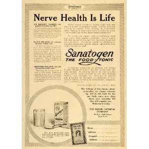   Vintage Ad Sanatogen Food Tonic Medical Quackery   Original Print Ad