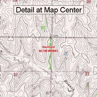   Topographic Quadrangle Map   Burchard, Nebraska (Folded/Waterproof