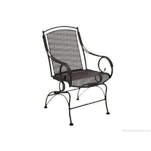 Woodard Modesto Wrought Iron Coil Spring Dining Patio Chair Twilight 