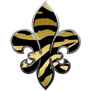 New Orleans Saints Fleur De Lis Decal, Black and Gold, Superbowl, Drew 
