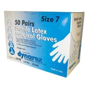  Sterile Surgeons Latex Gloves, 7.5, 50/Box Health 