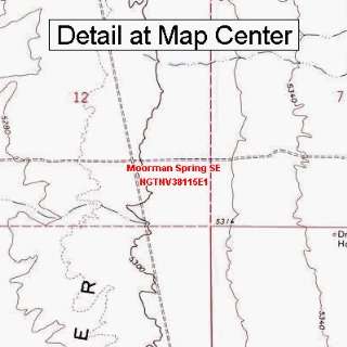 USGS Topographic Quadrangle Map   Moorman Spring SE, Nevada (Folded 