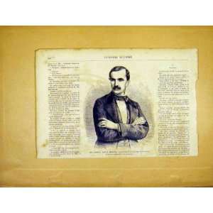  Portrait Gabriel Morena President French Print 1865