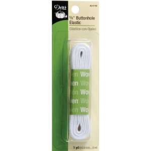  Dritz Specialty Elastic Buttonhole White 5/8x 1yd