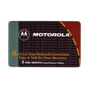   Phone Card 5m Motorola Your On Ramp To The Information Superhighway