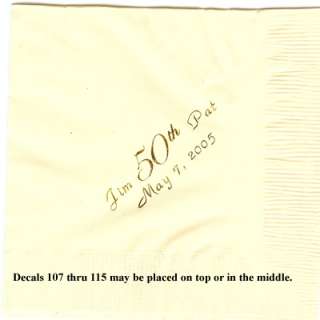 These napkins add a personal touch to any event. Ideal for cocktail 