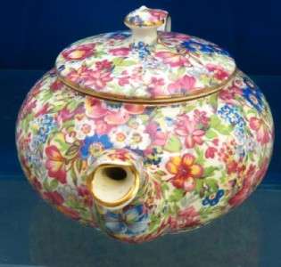Vtg Royal Winton Grimwades Chintz Summertime Stacking Teapot, 4 Pieces 