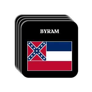  US State Flag   BYRAM, Mississippi (MS) Set of 4 Mini 