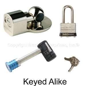  Master Lock   3 Trailer Locks Keyed Alike #3KA 377 3 