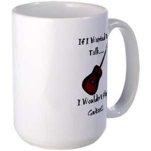  acoustic guitar Music Large Mug by  Everything 