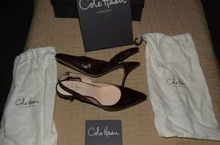 Cole Haan Womens Chantel Sling Brown eel skin shoes 9.5  