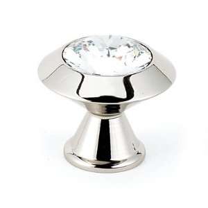 Alno C214 CLR/PN   Contemporary I 1 1/4 Inch Art Deco Crystal Knob 