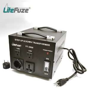 LiteFuze 3000 Watt Heavy Duty Voltage Converter Transformer VT 3000