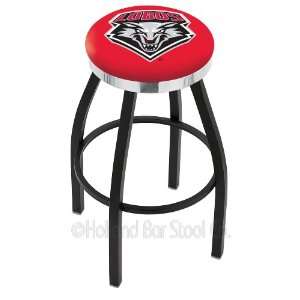 University of New Mexico 30 inch Swivel Bar Stool with Chrome Accent 